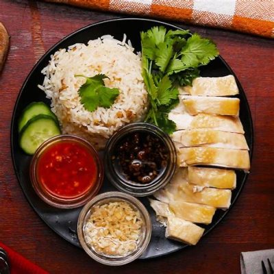  Le Hainanese Chicken Rice: Un plat réconfortant aux saveurs douces et acidulées qui réveille les papilles!